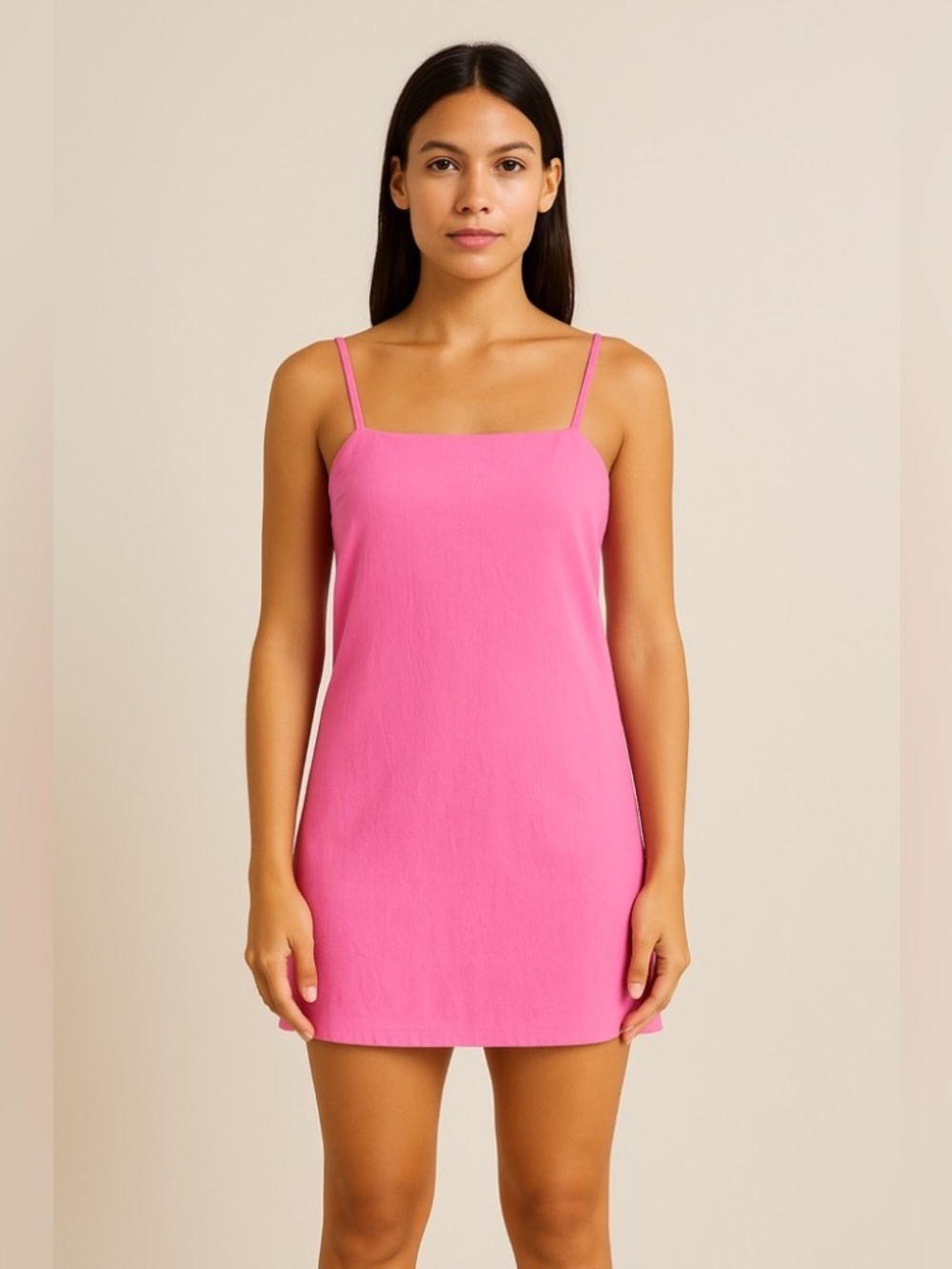 NWT Billabong pink cotton strappy mini dress S